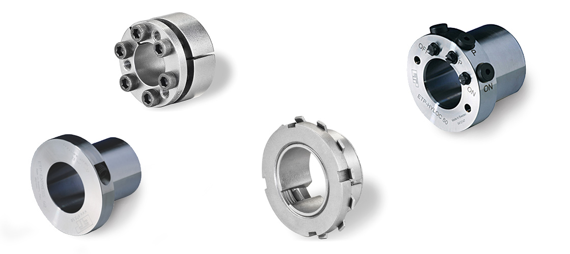 Locking elements and clamping sets and locking bushes